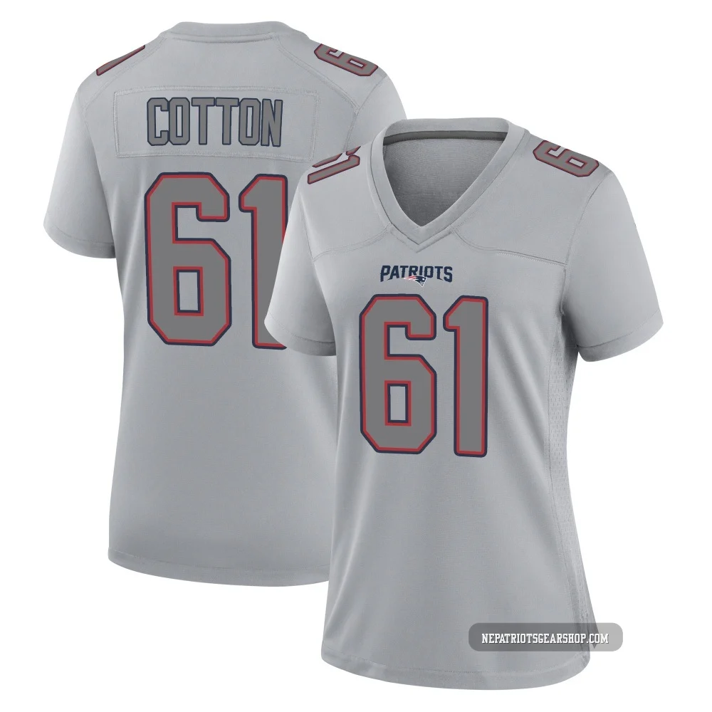 Lester Cotton ＃61 New England Patriots Game Silver Atmosphere Fashion Jersey - Women's
