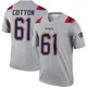 Lester Cotton ＃61 New England Patriots Legend Inverted Jersey - Men's Gray