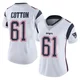 Lester Cotton ＃61 New England Patriots Limited Vapor Untouchable Jersey - Women's White