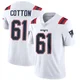 Lester Cotton ＃61 New England Patriots Limited Vapor Untouchable Jersey - Youth White