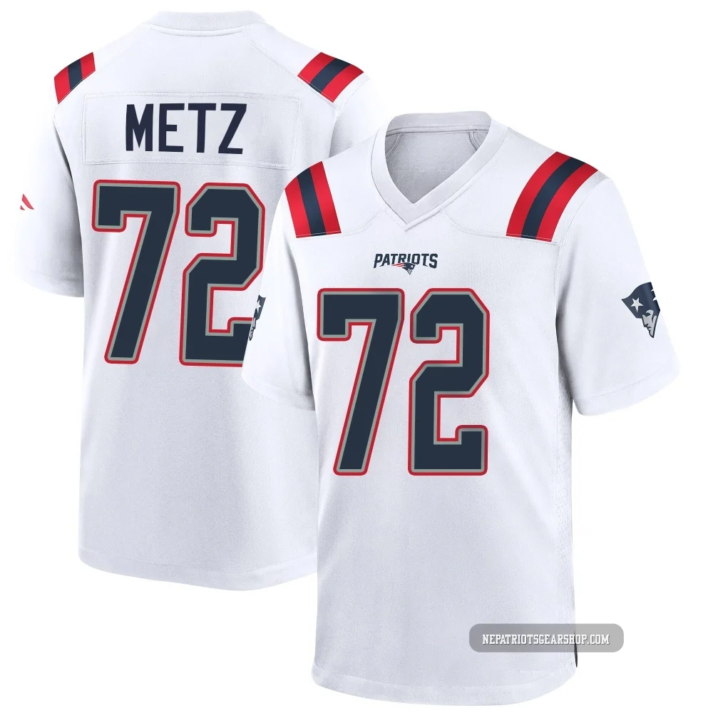 Lorenz Metz ＃72 New England Patriots Game Jersey - Men's White