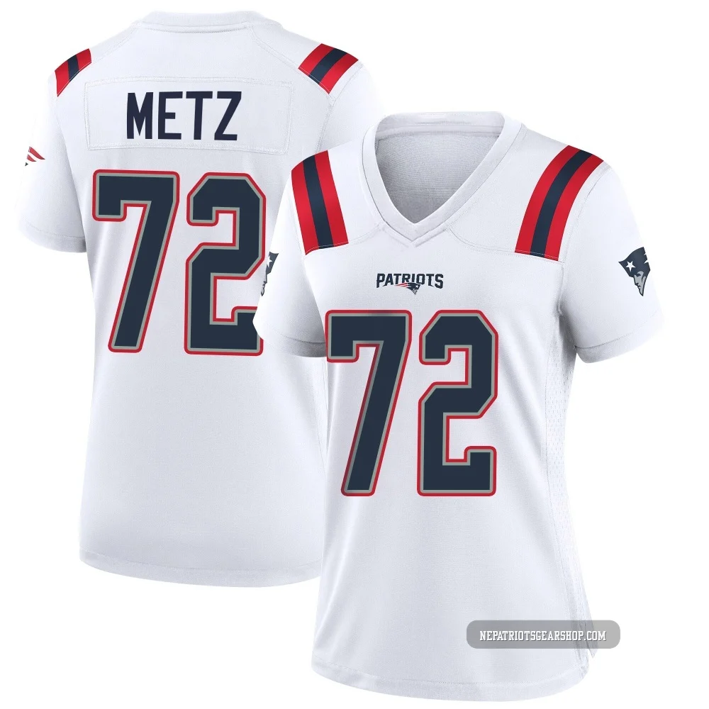 Lorenz Metz ＃72 New England Patriots Game Jersey - Women's White