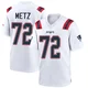 Lorenz Metz ＃72 New England Patriots Game Jersey - Youth White
