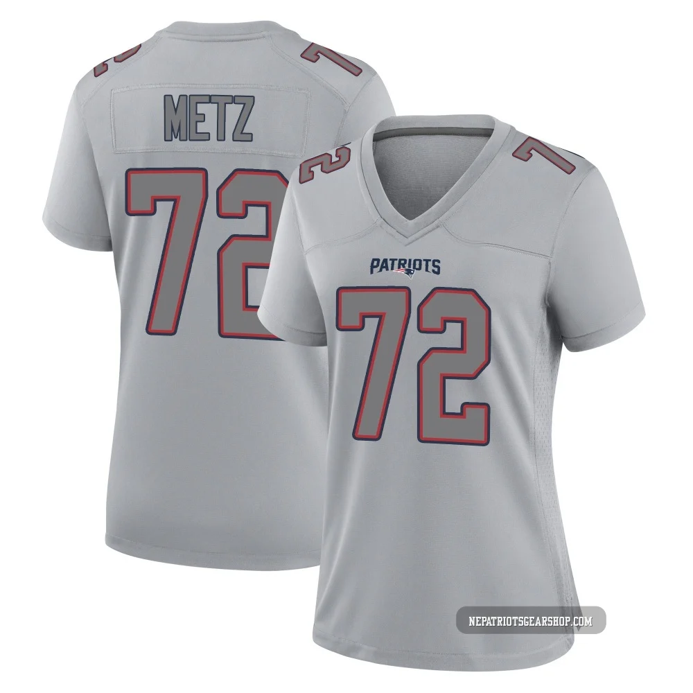 Lorenz Metz ＃72 New England Patriots Game Silver Atmosphere Fashion Jersey - Women's