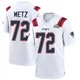 Lorenz Metz ＃72 New England Patriots Game Super Bowl LX Patch Jersey - Men's White