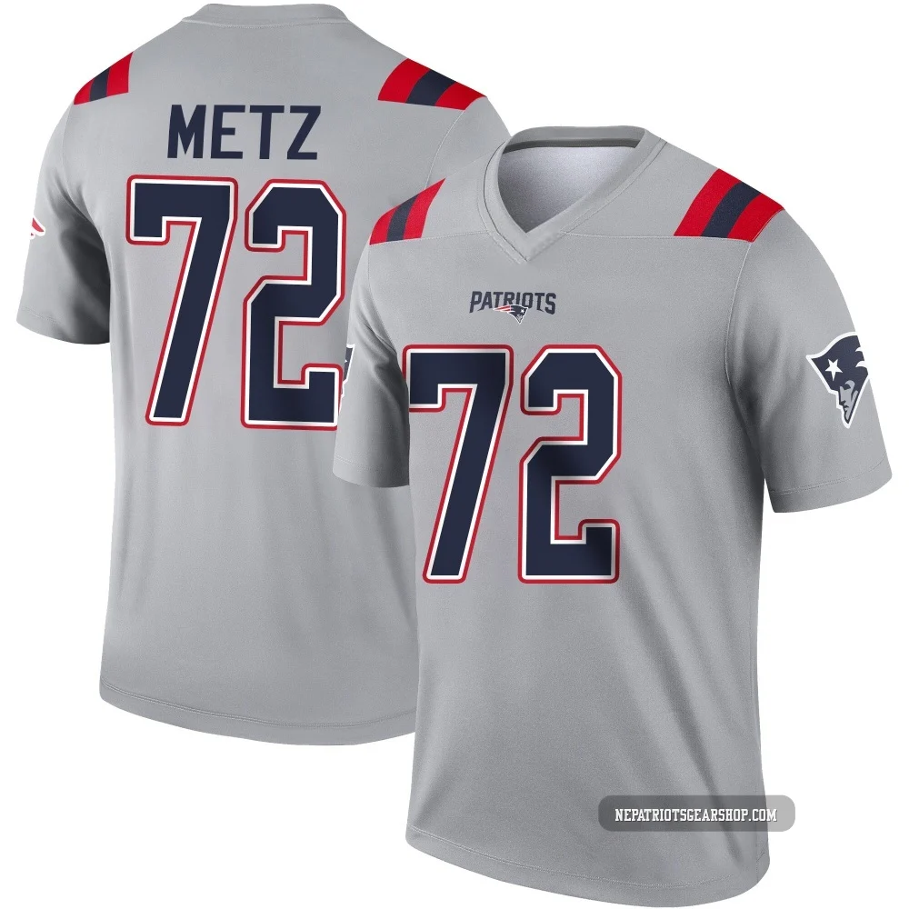 Lorenz Metz ＃72 New England Patriots Legend Inverted Jersey - Men's Gray