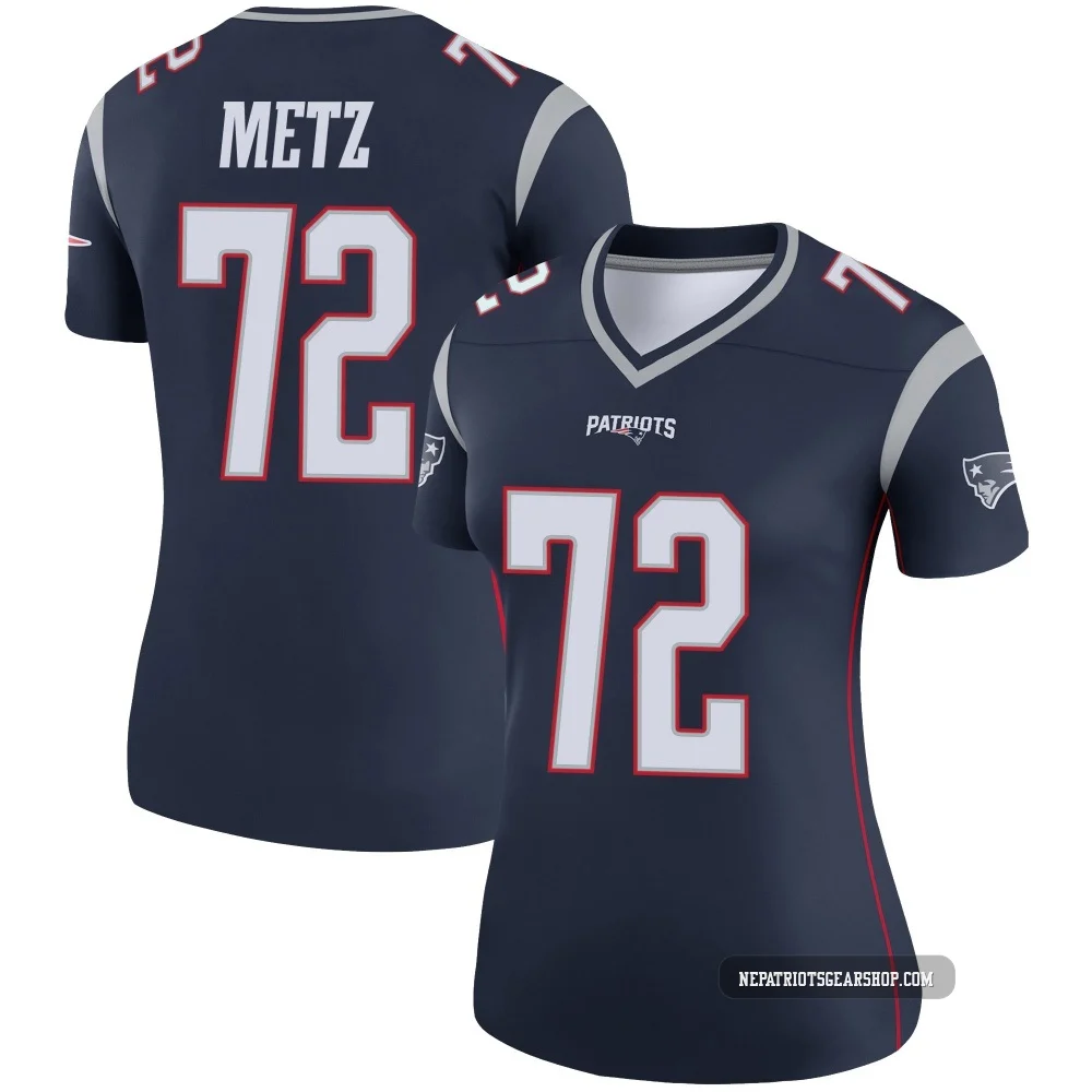 Lorenz Metz ＃72 New England Patriots Legend Jersey - Women's Navy