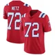 Lorenz Metz ＃72 New England Patriots Limited Vapor Untouchable Alternate Jersey - Youth Red