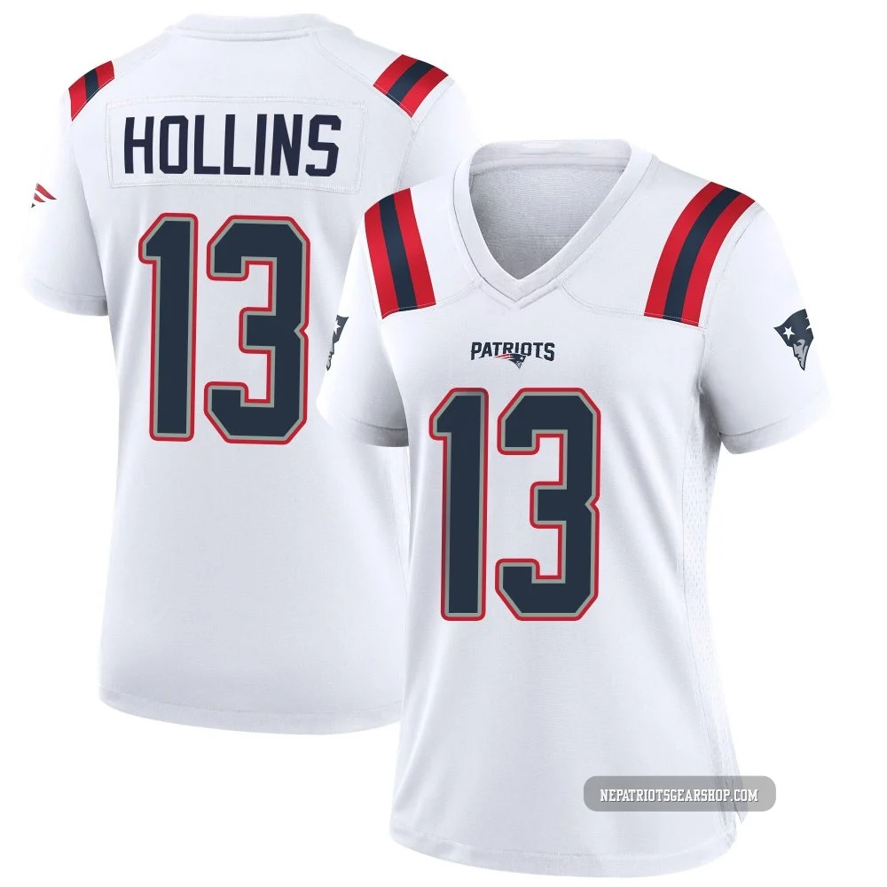 Mack Hollins ＃13 New England Patriots Game Jersey - Women's White