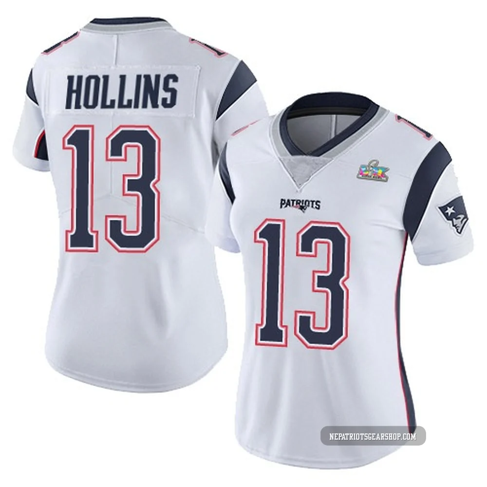 Mack Hollins ＃13 New England Patriots Limited Vapor Untouchable Super Bowl LX Patch Jersey - Women's White