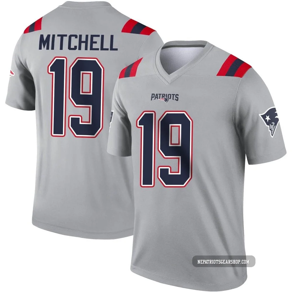 Malcolm Mitchell ＃19 New England Patriots Legend Inverted Jersey - Men's Gray