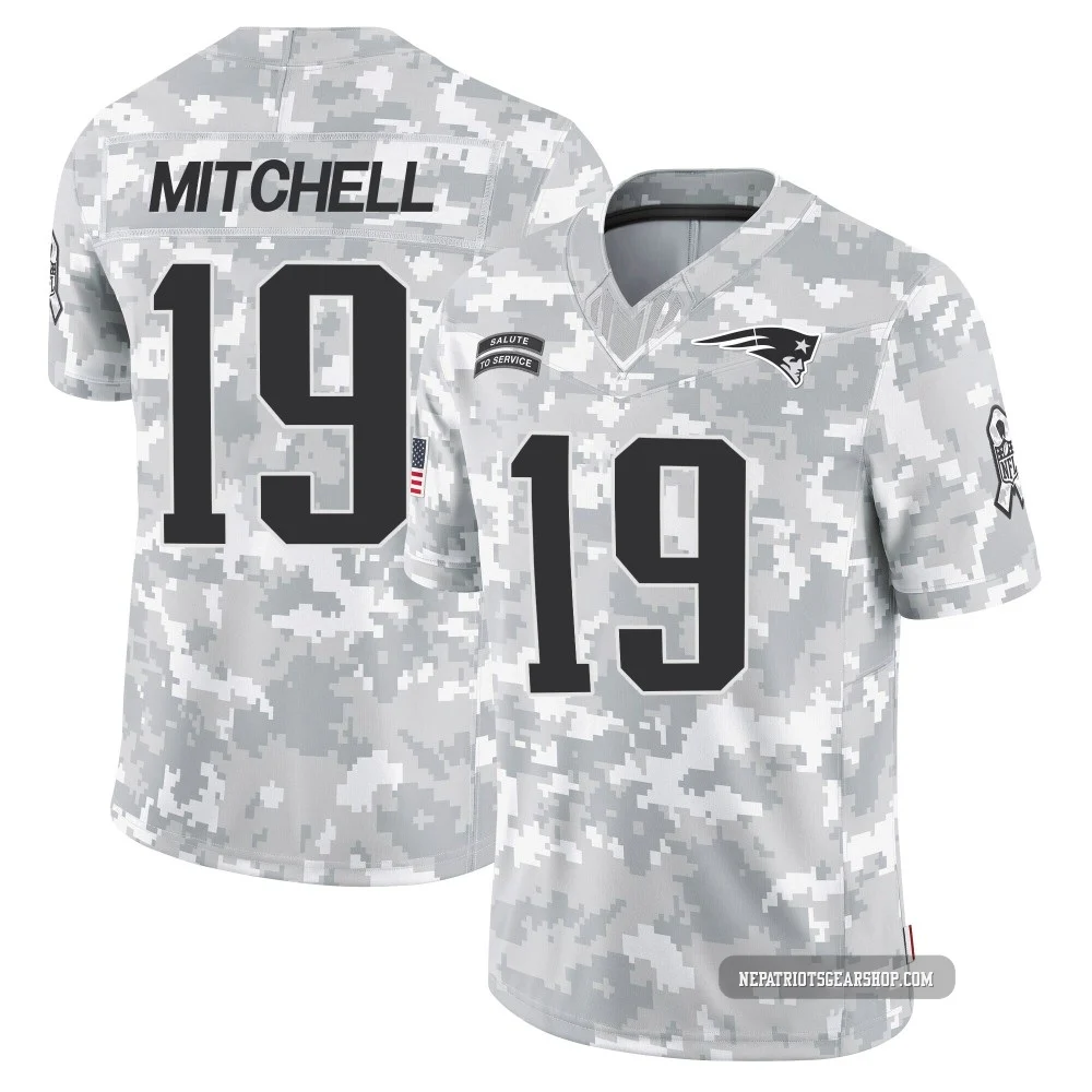 Malcolm Mitchell ＃19 New England Patriots Limited 2024 Salute to Service Jersey - Men's Arctic Camo