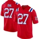 Marcellas Dial Jr. ＃27 New England Patriots Game Alternate Jersey - Men's Red