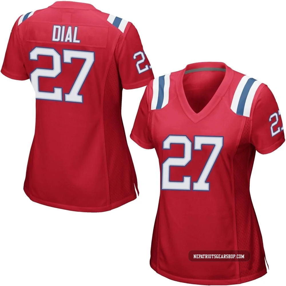 Marcellas Dial Jr. ＃27 New England Patriots Game Alternate Jersey - Women's Red