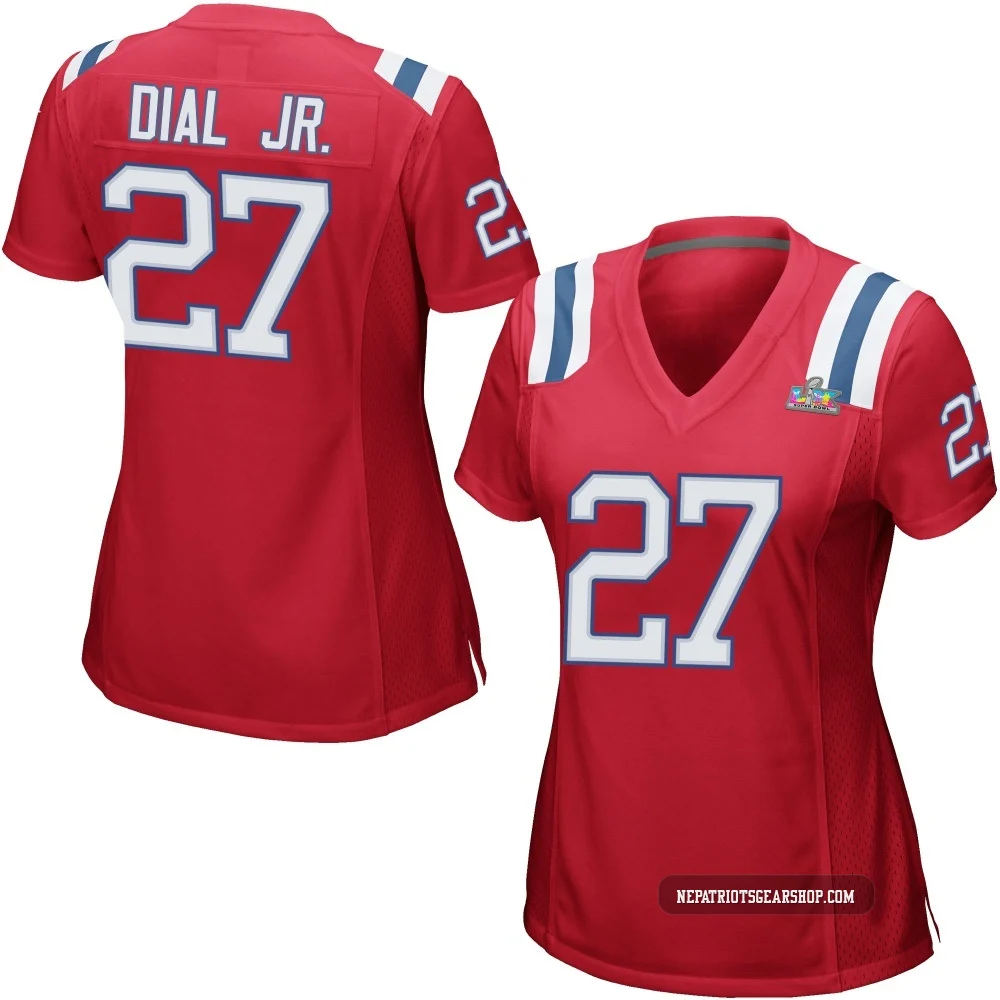 Marcellas Dial Jr. ＃27 New England Patriots Game Alternate Super Bowl LX Patch Jersey - Women's Red
