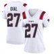 Marcellas Dial Jr. ＃27 New England Patriots Game Jersey - Women's White