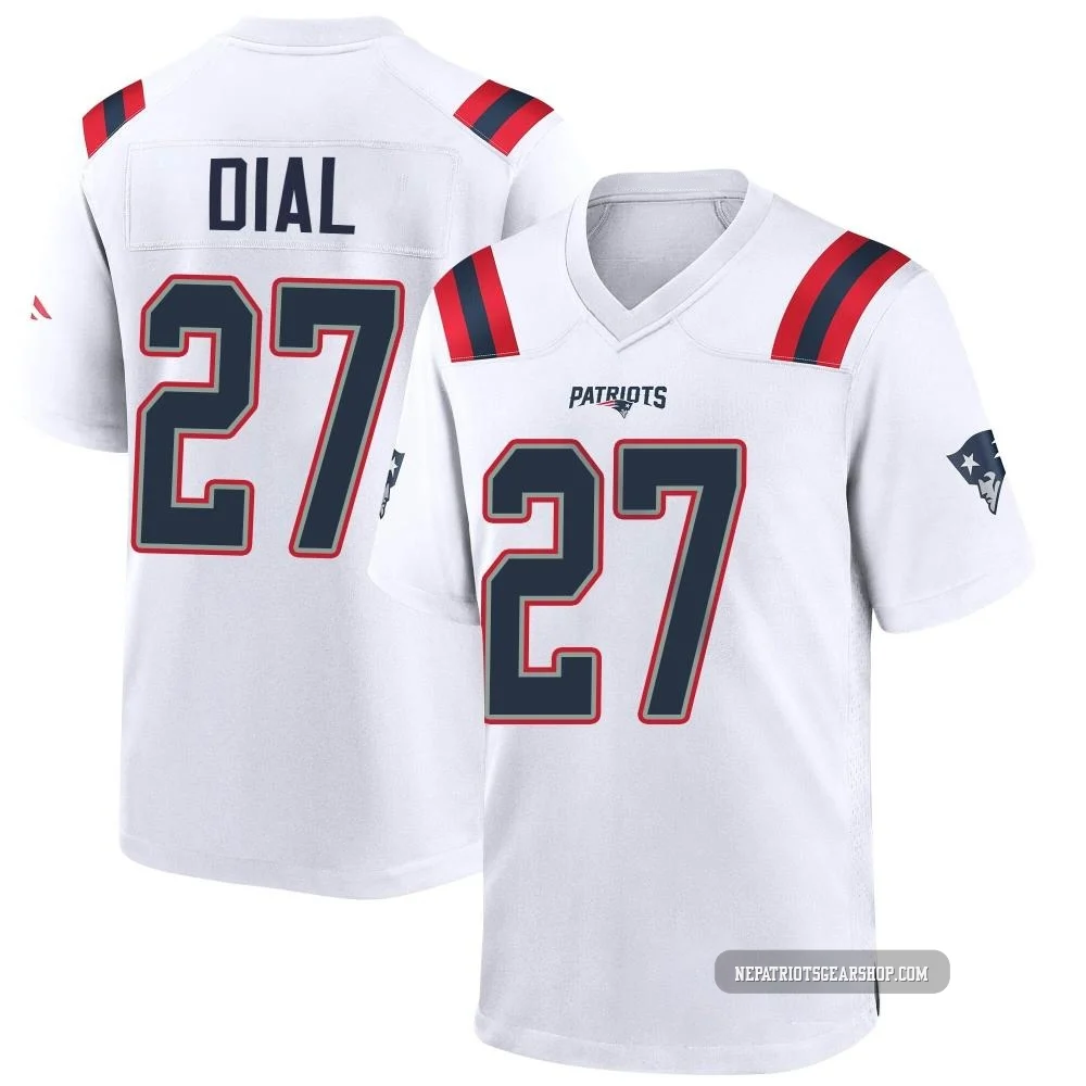 Marcellas Dial Jr. ＃27 New England Patriots Game Jersey - Youth White