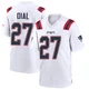 Marcellas Dial Jr. ＃27 New England Patriots Game Jersey - Youth White