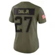Marcellas Dial Jr. ＃27 New England Patriots Limited 2025 Salute to Service Jersey - Women's Olive