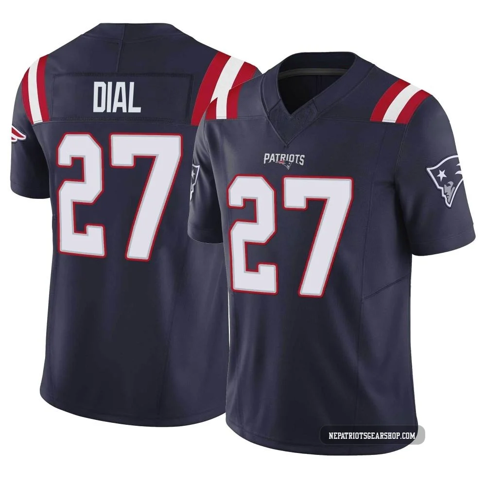Marcellas Dial Jr. ＃27 New England Patriots Limited Vapor F.U.S.E. Jersey - Men's Navy