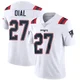 Marcellas Dial Jr. ＃27 New England Patriots Limited Vapor Untouchable Jersey - Men's White