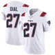 Marcellas Dial Jr. ＃27 New England Patriots Limited Vapor Untouchable Jersey - Youth White