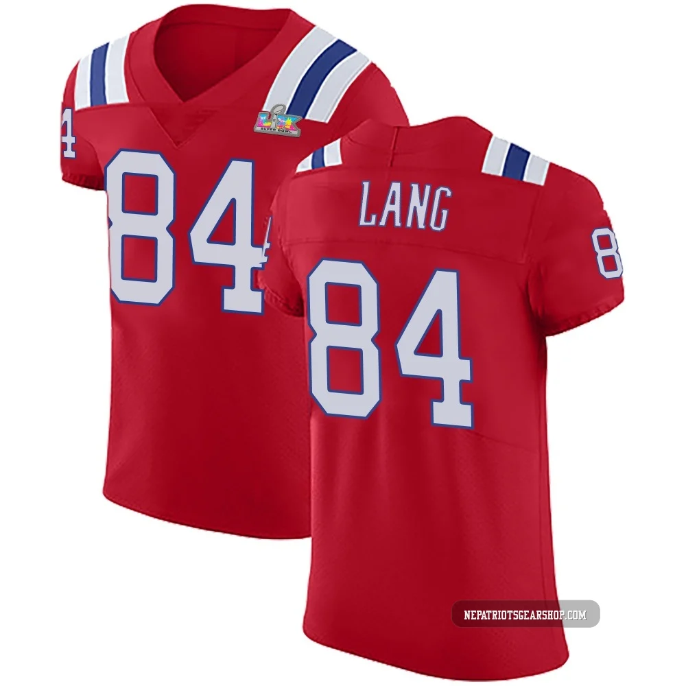Marshall Lang ＃84 New England Patriots Elite Vapor Untouchable Alternate Super Bowl LX Patch Jersey - Men's Red