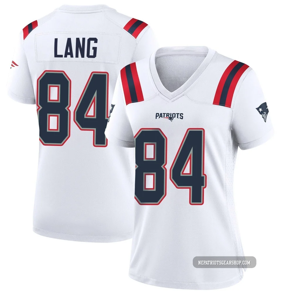 Marshall Lang ＃84 New England Patriots Game Jersey - Women's White