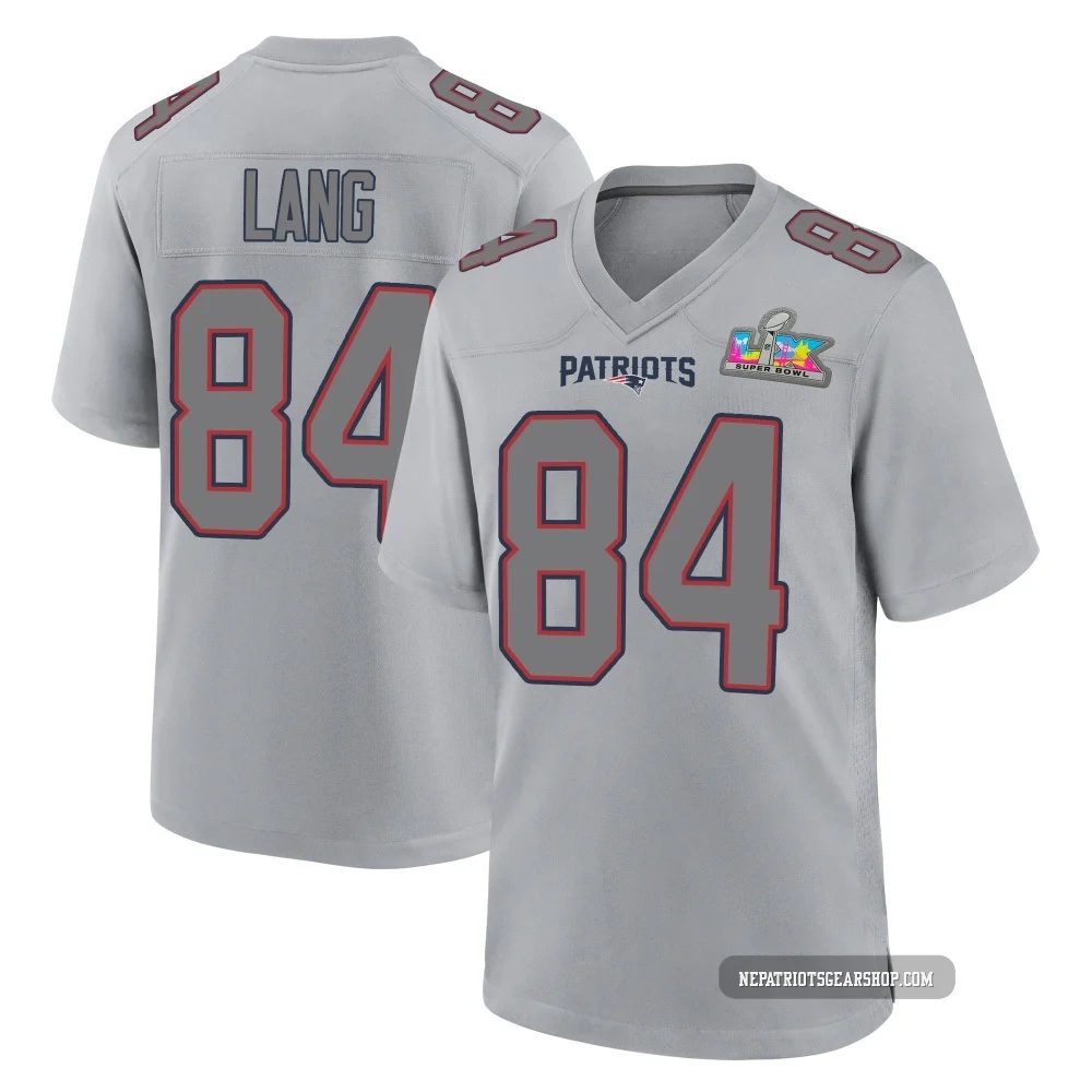 Marshall Lang ＃84 New England Patriots Game Silver Atmosphere Fashion Super Bowl LX Patch Jersey - Youth