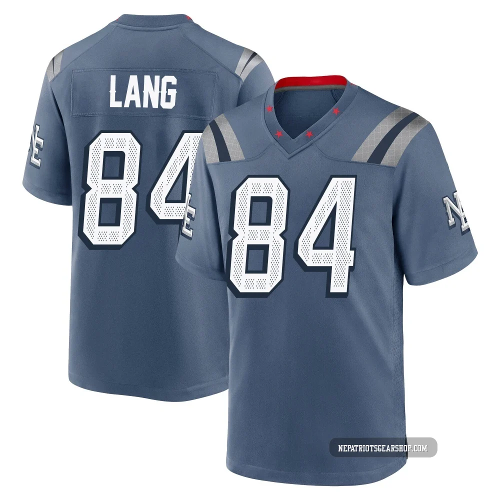 Marshall Lang ＃84 New England Patriots Game Storm 2025 Rivalries Collection Jersey - Men's Blue