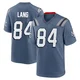 Marshall Lang ＃84 New England Patriots Game Storm 2025 Rivalries Collection Jersey - Men's Blue
