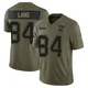 Marshall Lang ＃84 New England Patriots Limited 2025 Salute to Service Jersey - Youth Olive