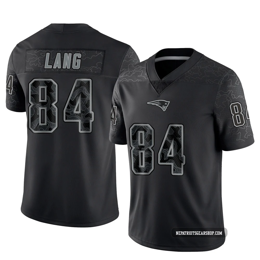 Marshall Lang ＃84 New England Patriots Limited Reflective Jersey - Youth Black