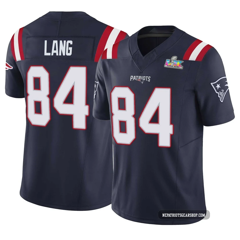 Marshall Lang ＃84 New England Patriots Limited Vapor F.U.S.E. Super Bowl LX Patch Jersey - Men's Navy