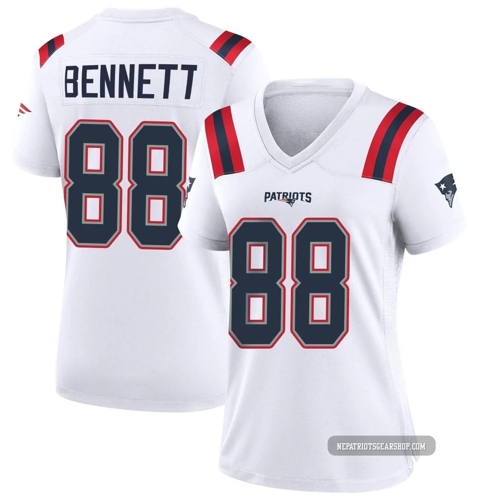 Martellus Bennett ＃88 New England Patriots Game Jersey - Women's White