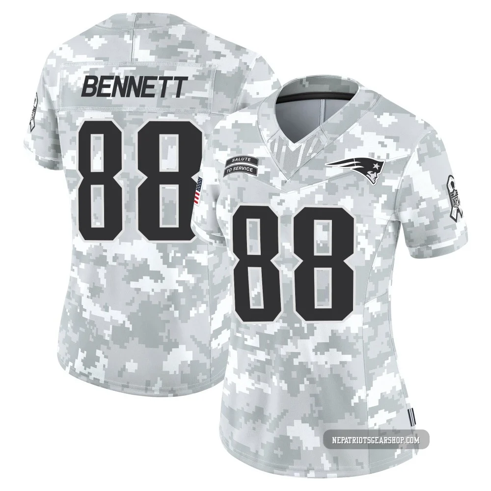 Martellus Bennett ＃88 New England Patriots Limited 2024 Salute to Service Jersey - Women's Arctic Camo