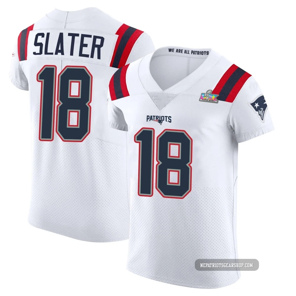 Matthew Slater ＃18 New England Patriots Elite Vapor Untouchable Super Bowl LX Patch Jersey - Men's White