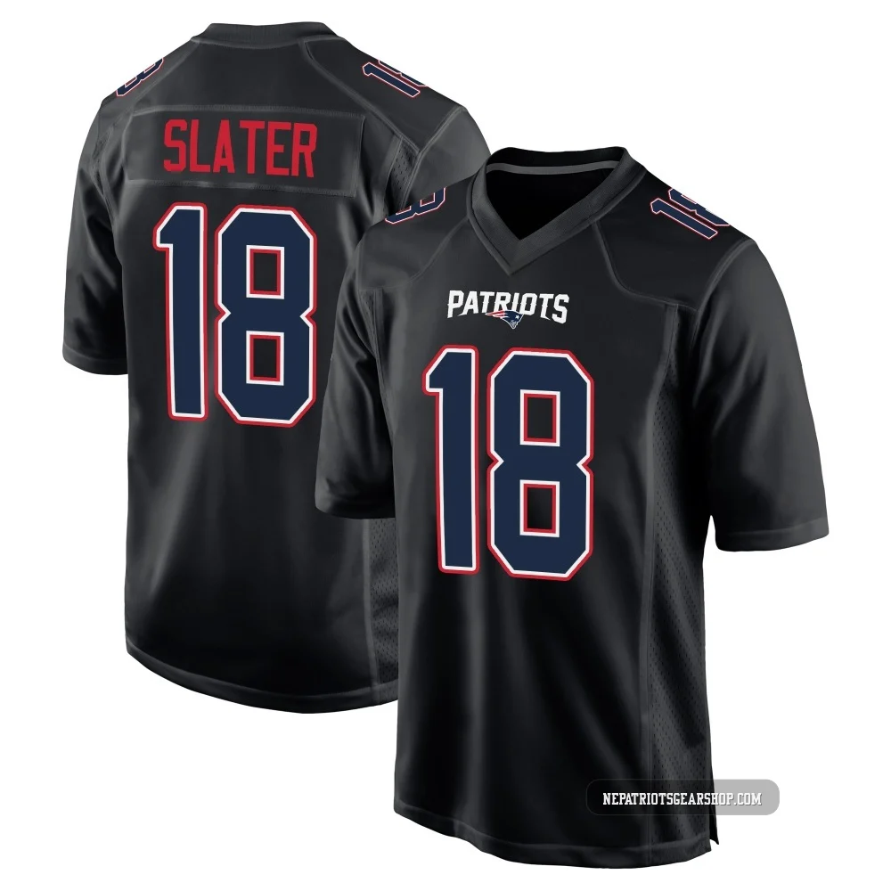 Matthew Slater ＃18 New England Patriots Game Carbon Fashion Jersey - Men's Black
