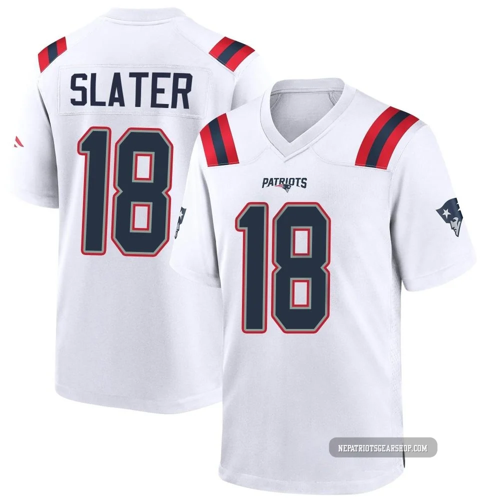 Matthew Slater ＃18 New England Patriots Game Jersey - Men's White