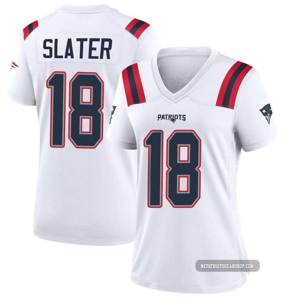 Matthew Slater ＃18 New England Patriots Game Jersey - Women's White