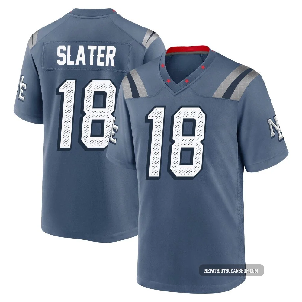 Matthew Slater ＃18 New England Patriots Game Storm 2025 Rivalries Collection Jersey - Youth Blue