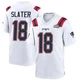 Matthew Slater ＃18 New England Patriots Game Super Bowl LX Patch Jersey - Men's White