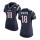 Matthew Slater ＃18 New England Patriots Game Team Color Super Bowl LX Patch Jersey - Women's Navy Blue