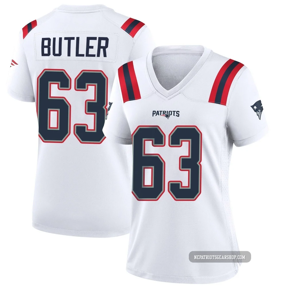 Mehki Butler ＃63 New England Patriots Game Jersey - Women's White