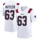 Mehki Butler ＃63 New England Patriots Game Jersey - Youth White