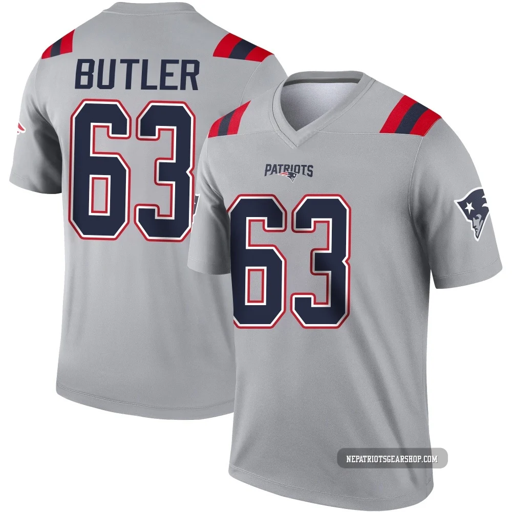 Mehki Butler ＃63 New England Patriots Legend Inverted Jersey - Men's Gray