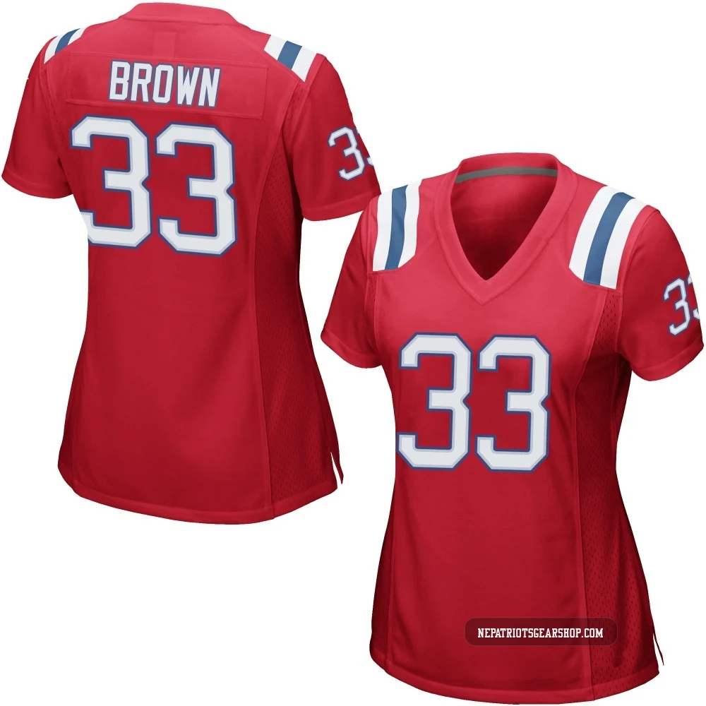 Mike Brown ＃33 New England Patriots Game Alternate Jersey - Women's Red