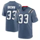 Mike Brown ＃33 New England Patriots Game Storm 2025 Rivalries Collection Jersey - Men's Blue