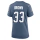 Mike Brown ＃33 New England Patriots Game Storm 2025 Rivalries Collection Jersey - Women's Blue