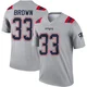 Mike Brown ＃33 New England Patriots Legend Inverted Jersey - Men's Gray